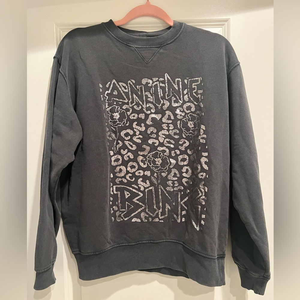 Anine Bing Black Graphic Sweatshirt
